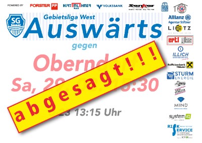 ABGESAGT!!! SGW AUSWÄRTS gegen Obendorf am Sa. 29.03.2025